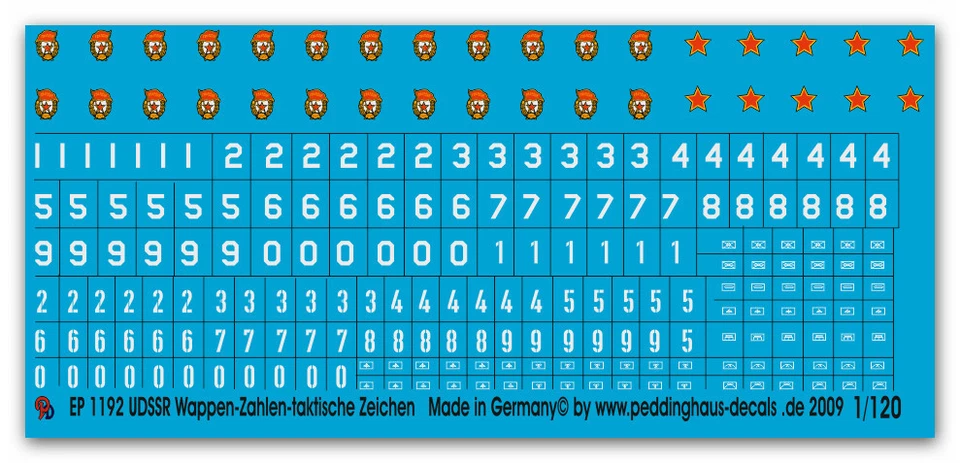 Peddinghaus 1/120 1192 Urss Signes Nombre Et Tactique Signes - Photo 1/1