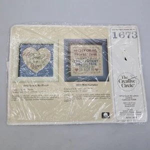 Vintage 1989 Creative Circle Crewel Embroidery Kit 1673 Mini Sampler Country New - Picture 1 of 3