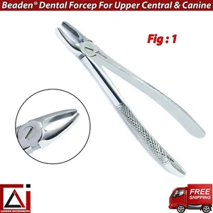 DENTAL TOOTH EXTRACTING SURGICAL FORCEPS Fig.1 FOR UPPER INCISORS AND CANINES CE - Picture 1 of 5