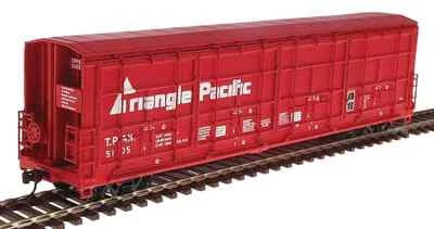 TRIANGLE PACIFIC / 56ft THRALL ALL-DOOR ENCLOSED LUMBER BOXCAR - HO SCALE NEW - Image 1 of 4