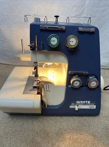 White Super Lock 534 Serger Sewing Machine W/ Foot Pedal - Picture 1 of 5