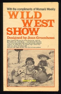 ORIGINAL SEWING PATTERN FOR WILD WEST COWBOY GIRL PONY TOY DOLL JEAN GREENHOWE - Picture 1 of 3