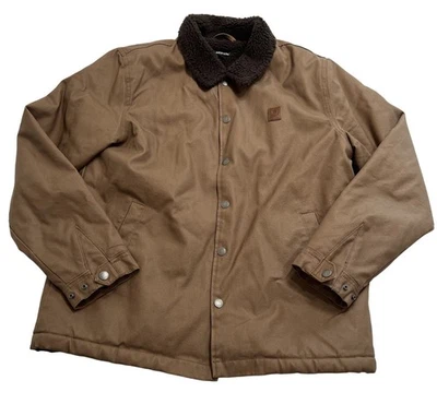 Brixton Beta Sherpa Lined Coaches Jacket in Desert Palm - Image 1 of 4