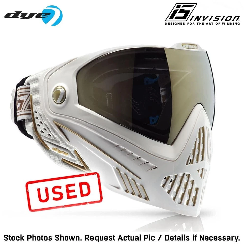 LIQUIDACIÓN Gafas Máscara Térmica Paintball Tinte i5 Usadas - Oro Blanco Foto 1 de 1