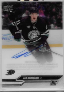 LEO CARLSSON 2023-24 UPPER DECK CLEAR CUT ACETATE AUROGRAPHED ROOKIE - Picture 1 of 2