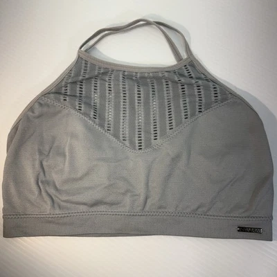 Sutiã feminino Danskin íntimo crochê bralette sem fio tamanho pequeno cinza ouro rosa - Imagem 1 de 4