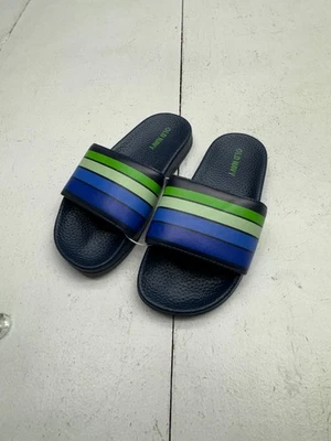 Toboganes sintéticos antiguos azul marino verde a rayas para niños talla 12-13 Foto 1 de 4