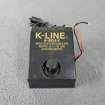 K-Line Model K-0950B 30 Watt Train Hobby Transformer Power Supply Pack - Image 1 of 4