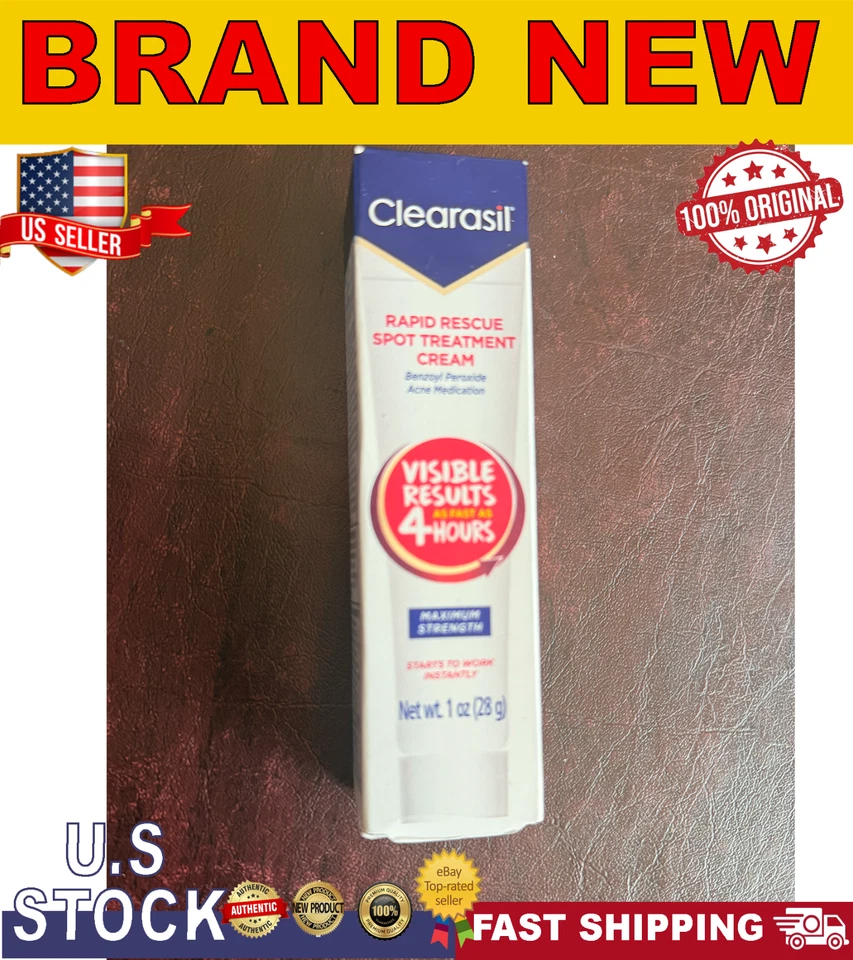 Clearasil Acne Spot Treatment Cream Rapid Rescue Maximum Strength Medication 1oz - Image 1 of 1