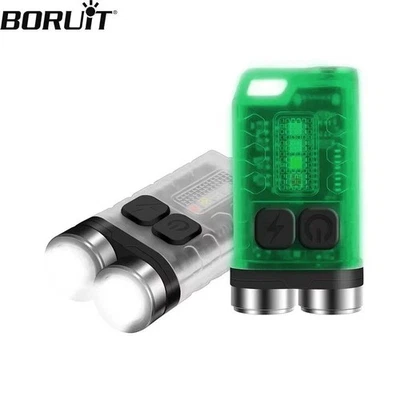 BORUiT V3 Keychain UV LED Flashlight Rechargeable Waterproof Torch - Image 1 of 4