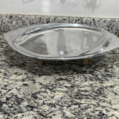 Plato de vértigo de plata de lujo Nambe de Aaron Johnson - 1999 - #693 - Foto 1 de 4