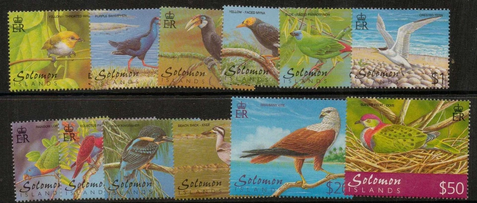 Islas Salomón SG976/87 2001 AVES MNH Foto 1 de 1