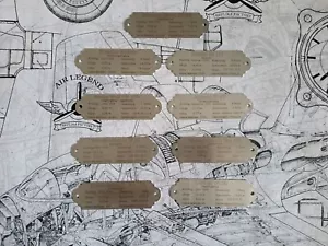 Luftwaffe-WW2 Gerätebrett Edelstahl Schilder fein gelasert - Picture 1 of 3