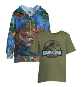 Jurassic World Hoodie Sweatshirt Jacket T Shirt Set 2T 3T 4T 5T Boy Toddler Park - Picture 1 of 5