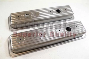 SBC Small Block Chevy 305 350 Center Bolt Unplated Raw Steel Valve Cover Stock - Picture 1 of 1