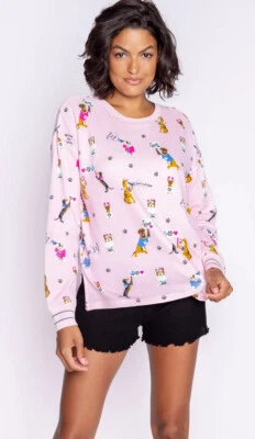 NEW PJ Salvage Woof Love Dog/Puppy Lounge Pajama Sleep Top Women's Large - Image 1 of 3