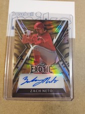 2023 Leaf Exotic Zach Neto Prismatic Tiger Auto #10/10 L.A. Angels #BA-ZN1 