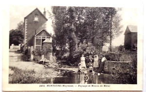 MONTSURS 53 cpa Paysage et Moulin de Méral Animée 1939 - Picture 1 of 2