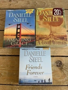 3 NEW AUDIOBOOK CDs: DANIELLE STEELE: FRIENDS FOREVER, AMAZING GRACE, A GOOD WOM - Picture 1 of 2