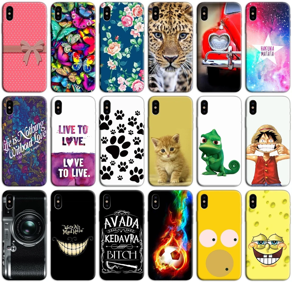 CUSTODIA COVER MORBIDA IN TPU PER APPLE IPHONE XR / XS / XS MAX FANTASIA E - Immagine 1 di 1