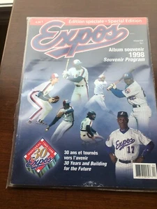 MONTREAL EXPOS 1998 SOUVENIR PROGRAM MAGAZINE 30 Year Anniversary - Picture 1 of 2