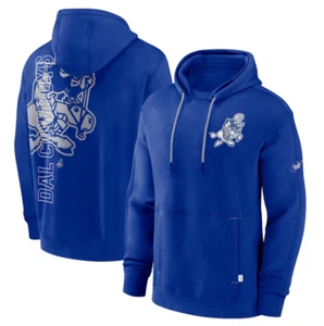 Dallas Cowboys Nike Throwback Rewind Layered Logo Statement Pullover Hoodie - Picture 1 of 2