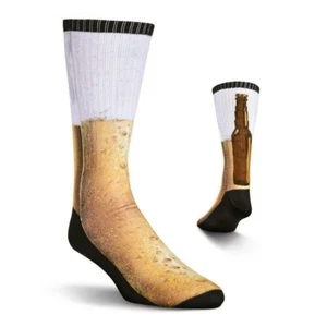 Calcetín medio completo para hombre con arco acolchado ámbar curb novedad cerveza moda nuevo - Imagen 1 de 1