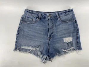 Hollister Ultra High Rise Mom Jean Shorts Womens Size 11 / 12 W30 Blue Denim - Picture 1 of 8