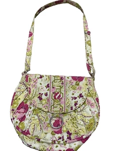 Vera Bradley Damen Schultertasche Baumwolle gesteppt Handtasche zwei Riemen Blumenmuster - Bild 1 von 7