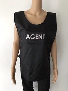 AGENT VEST One Size Unisex Waterproof Black NEW - Picture 1 of 11