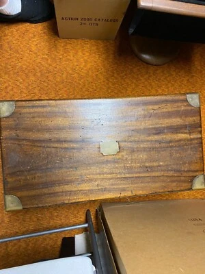 cofre de campaña principios de 1800 madera de alcanfor Foto 1 de 4