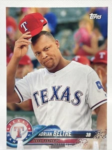 Tarjeta promocional 2018 Topps X New Era Adrian Beltre variación fotográfica SP #28 - Imagen 1 de 2