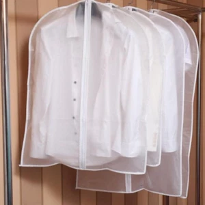 Clear Suit Dress Bag Travel Home Clothes Coat Cover Zip Dust Protector - Picture 1 of 14