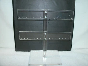 LUCITE DISPLAY Pierced Earring Organizer---8 1/2" Tall--Holds 14 Pr..Vtg Orig. - Picture 1 of 1