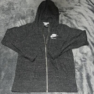 Nike Jacket Full Zip Girls Size XL Gray Lightweight With Hood EUC - Picture 1 of 6