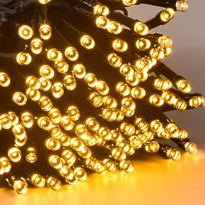 300 LED Christmas String Lights 98FT Warm White Connectable Waterproof - Image 1 of 2