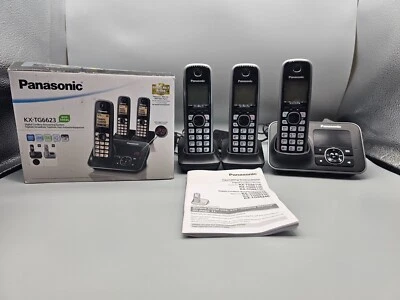 Panasonic 3 telefoni digitali senza fili sistema di risposta telefono KX-TG6623 - Immagine 1 di 4