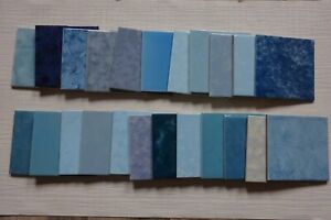 Retro Fliesen 15 x 15 cm blau 70er Jahre viele Muster zur Auswahl