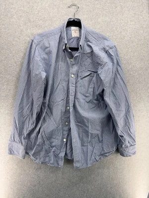 Fossil 54 Button Down Mens Shirt, Size L, Striped, Collared, Classic Fit - Image 1 of 4