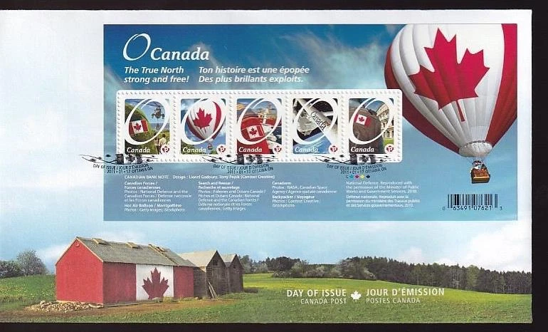 Canadá 2011 O Canada Pride, S/S FDC sc#2418 Foto 1 de 1