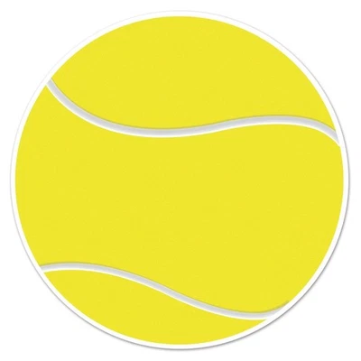 Beistle Tennis Ball Cutout, 10", Yellow/White - Image 1 of 4