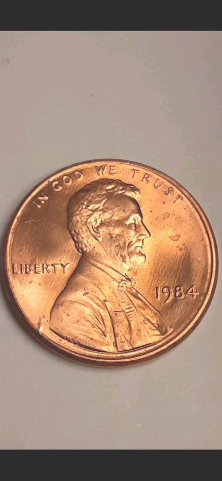 1984 P Lincoln Memorial BU Cent Double Struck Penny Cuds Rim Die Break Errors  - Image 1 of 4