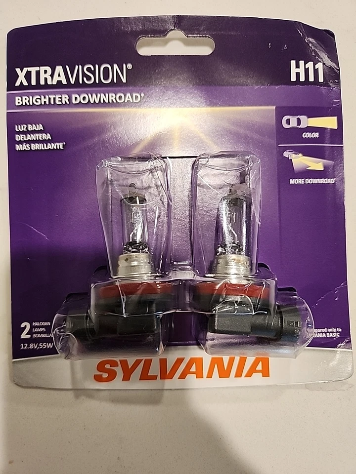 Sylvania XTRAVISION H11 High Performance Headlight 2 Bulbs Brand New - Image 1 of 3