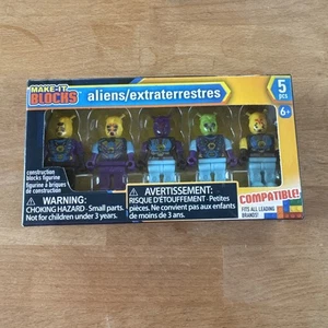 Make It Blocks Mini Block Aliens Figures Toys Five Piece Pack - Picture 1 of 8