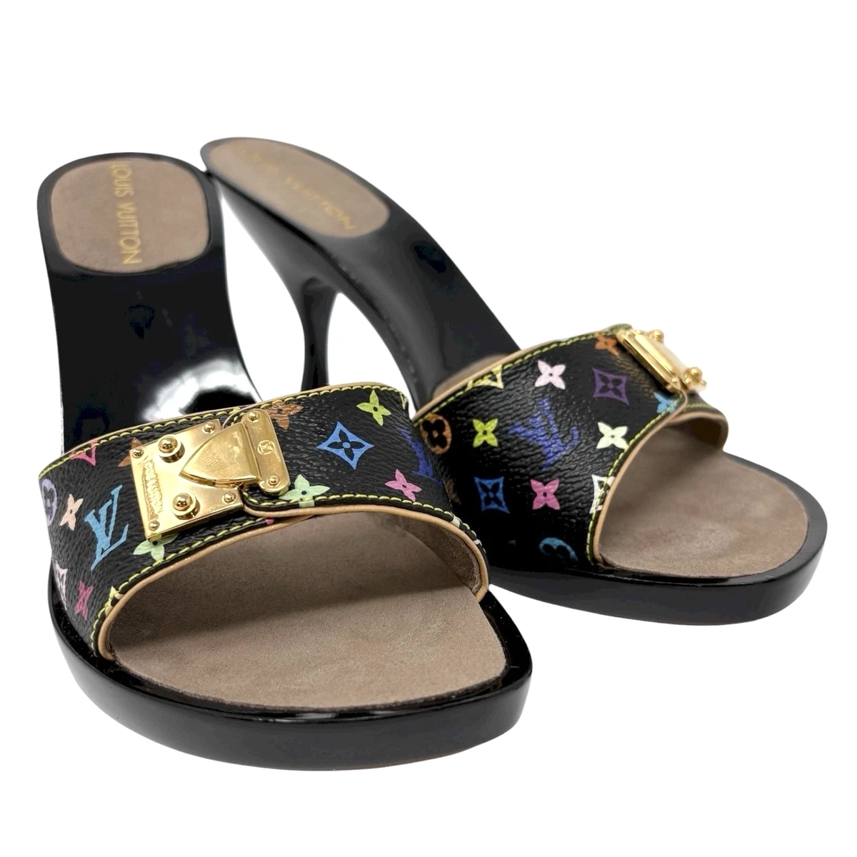 靴 Louis Vuitton Multicolor Sandals 35 Women's Authentic Louis Vuitton Multicolor Sandals /Shoes
