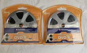 2 paquetes de 10 discos en total DVD-R 303 grabables de película digital Verbatim 4,7 GB 16x - Imagen 1 de 3