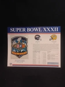 NFL Super Bowl XXXII Patch Broncos Vs. Packers January 25 1998 Football Membilla - Picture 1 of 8
