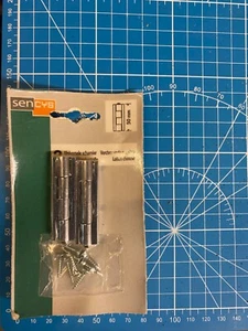 Vintage Bisagras Bisagra Latón Cromo Puerta Cerradura Gabinetes Nueva - Imagen 1 de 3