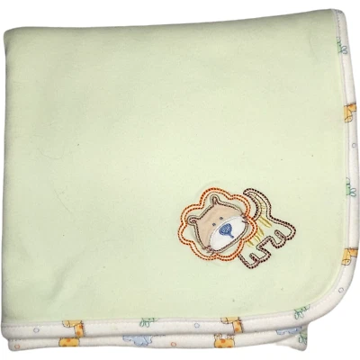 Cobertor Vitamins Baby 2010 verde leão algodão selva 25x37 recebendo amor - Imagem 1 de 3