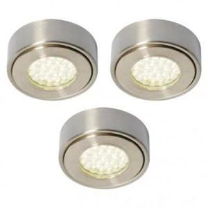 Litecraft Under Cabinet Light Cool White LED in Satin Nickel - 3 Pack Clearance - Picture 1 of 4